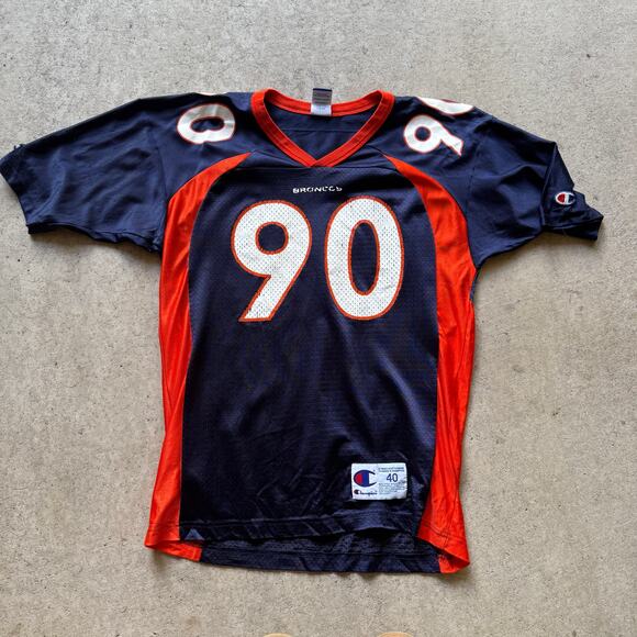 Men's Vintage 90's Champion Denver Broncos Rod Smith NFL Football Jersey Sz 40 M - Picture 1 of 9